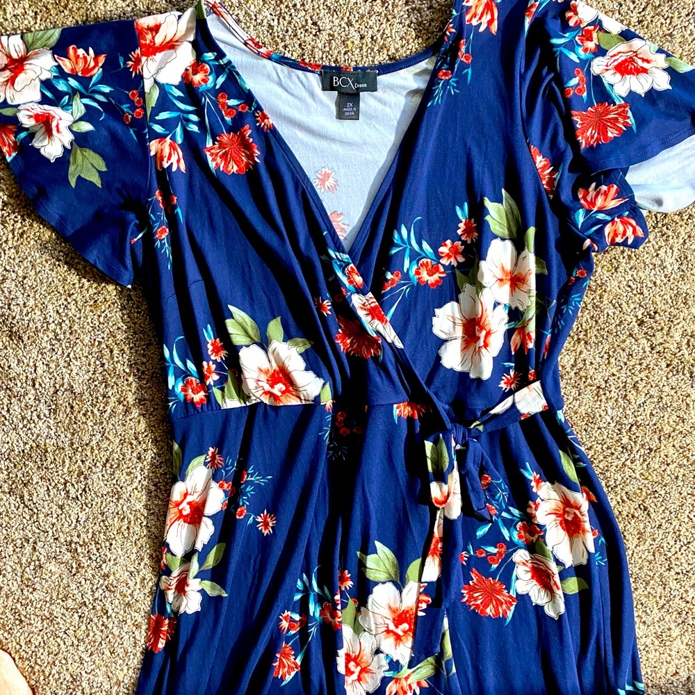 BCX Gorgeous Blue Dress Hi/Low 2X